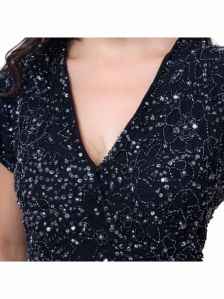 Brazeal Studio Black Sequin Maxi Dress All Size Available Global Buyer Importer Dresses-4