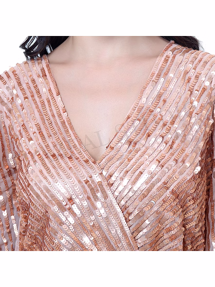 Brazeal Studio Rose Gold Sequin Maxi Gown All Size Available Global Buyer Importer-4