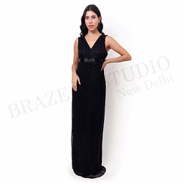 brazeal studio black sleeveless maxi gown all size available global buyer importer
