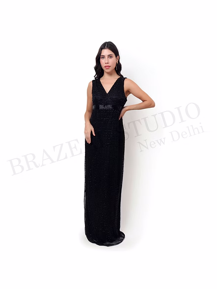 Brazeal Studio Black Sleeveless Maxi Gown All Size Available Global Buyer Importer