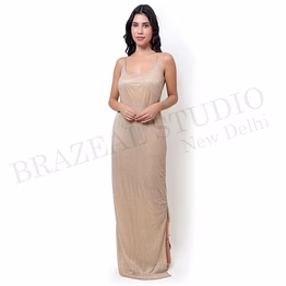 brazeal studio beige shimmer maxi dress all size available global buyer importer