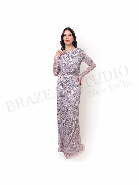 Brazeal Studio, Dresse, Lavender / Light Purple, Women’s Maxi Gown / Evening Dress-2