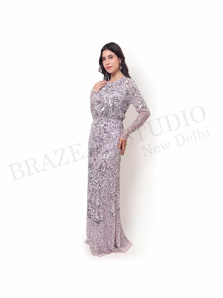 Brazeal Studio, Dresse, Lavender / Light Purple, Women’s Maxi Gown / Evening Dress-3