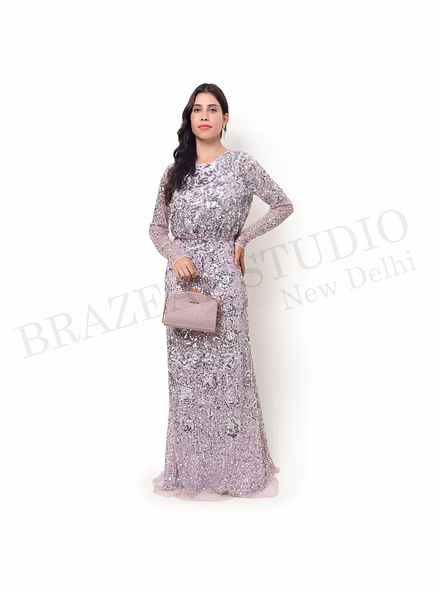 Brazeal Studio, Dresse, Lavender / Light Purple, Women’s Maxi Gown / Evening Dress-5