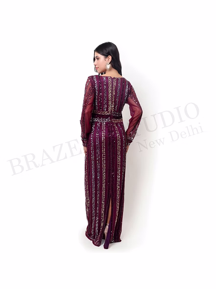 Brazeal Studio Wine Sequin Maxi Gown All Size Available Global Buyer Importer Dresses