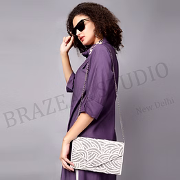 beaded envelope clutch bag - silver-tone beaded envelope clutch with metal chain strap