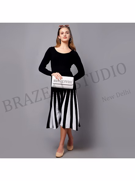 Beaded Envelope Clutch With Text - White Beaded Envelope Clutch With 'WHISKEY' Lettering-8