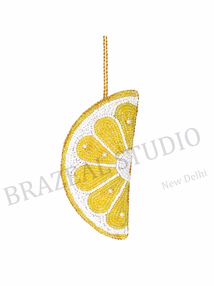 Assorted Hanging Ornament Set - Three-piece Set With Shell, Citrus Slice, And Envelope Motifs