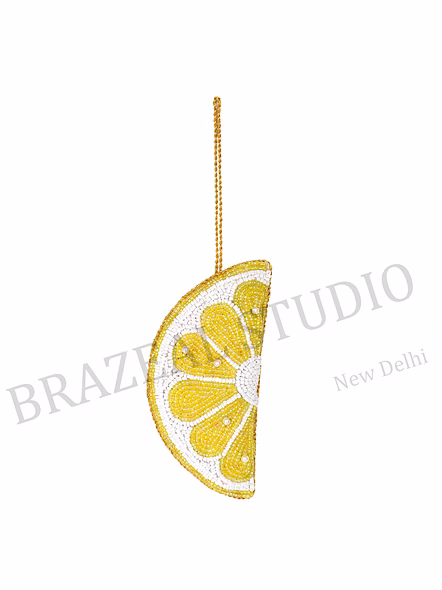 Assorted Hanging Ornament Set - Three-piece Set With Shell, Citrus Slice, And Envelope Motifs-2