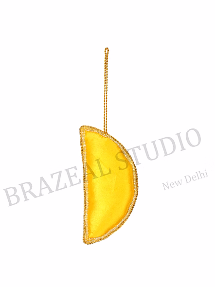 Assorted Hanging Ornament Set - Three-piece Set With Shell, Citrus Slice, And Envelope Motifs-3