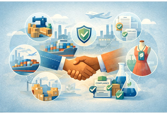 Export-ready fashion supplier showing quality control, ethical production, and international complia