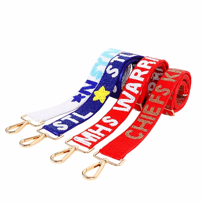 handmade designer ladies beaded mobile phone strap clear bag strap seed bead guitar strap for game day summer winter