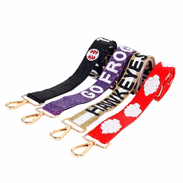 handmade designer ladies beaded mobile phone strap seed bead guitar strap game day strap clear bag summer winter