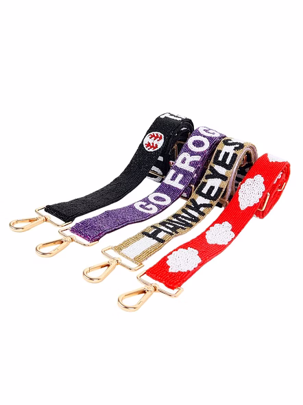 Handmade Designer Ladies Beaded Mobile Phone Strap Seed Bead Guitar Strap Game Day Strap Clear Bag Summer Winter