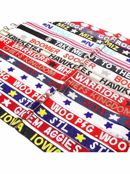 Handmade Designer Ladies Beaded Mobile Phone Strap Seed Bead Guitar Strap Game Day Strap Clear Bag Strap Summer