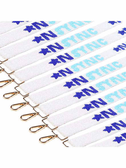 Handmade Designer Ladies Beaded Mobile Phone Strap Seed Bead Guitar Strap Game Day Strap Clear Bag Strap Wholesale-Bag1047