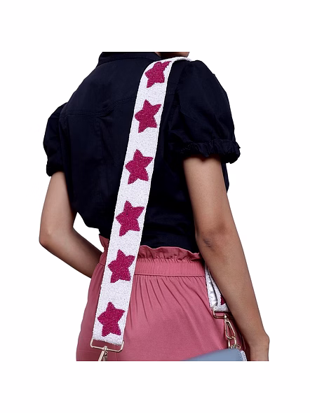 Brazeal Studio Women's Handmade Geometric Pattern Cross-Body Bag Adjustable Beaded Straps Customized Purses for Prom