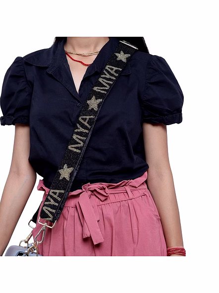 Handmade Designer Women Purses Beaded Straps Cross Body Bag with Adjustable Straps Customized Logo Pattern Prom Day