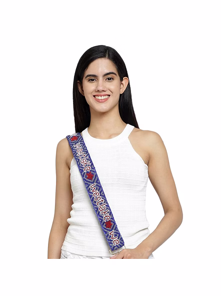 Brazeal Studio Handmade Designer Women's Cross Body Bag Geometric Pattern Beaded Straps Adjustable Customized Prom