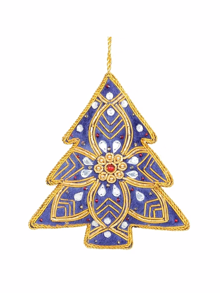 Handmade Brazeal Studio Fabric Decorations Ornament Customizable Velvet Satin Santa Socks Embroidered Beaded Giraffe Elephant