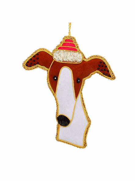 Handmade Fabric Decorations Ornament Customizable Velvet Satin Santa Socks Embroidered Beaded Giraffe Elephant Tree