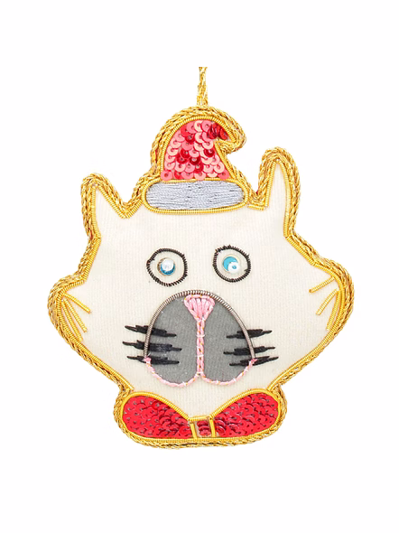 Handmade Customized Fabric Decorations Satin Santa Socks Embroidered Beads Star-Shaped Dog Angel Heart Unique Satin Fabric-Bag1101