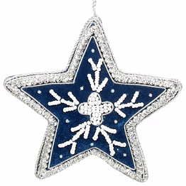 handmade embroidered beaded velvet satin fabric decorations ornaments stars hearts balls eco friendly products wholesale