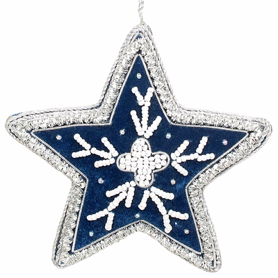 handmade embroidered beaded velvet satin fabric decorations ornaments stars hearts balls eco friendly products wholesale