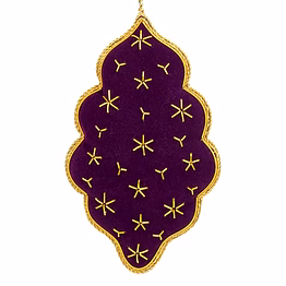 handmade velvet satin fabric decorations beaded embroidered ornaments wholesale handcrafted fabric decorative pieces