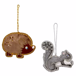 hedgehog squirrel shape fabric tree decorations gift items hanging ornament