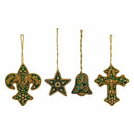 crown star bell cross fabric tree decorations gift items hanging ornament