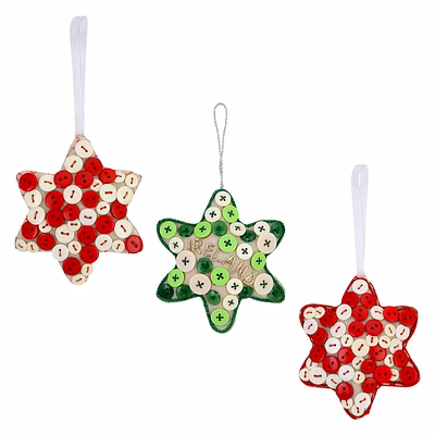 handmade fabric tree decorations hanging ornament star shape xmas tree decoration gift items