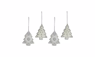 Fabric & Holiday Decorations Handmade Embroidered Royal Velvet Fabric Tree Decor Ornament