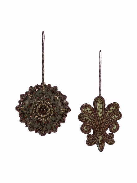 Handmade Fabric Tree Fabric Embroidered Decorations Customized Wholesale Ornament Featuring Camel Reindeer Sheep Snow Flake