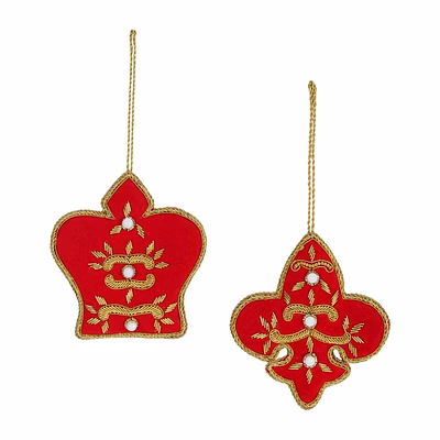 figures fabric tree ornaments hanging decorations royal velvet & satin 4-10 cm