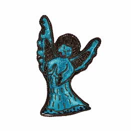 brazeal studio fabric tree decorations with hand embroidery hanging ornament in angel shape 4-10 cm indoor decoration