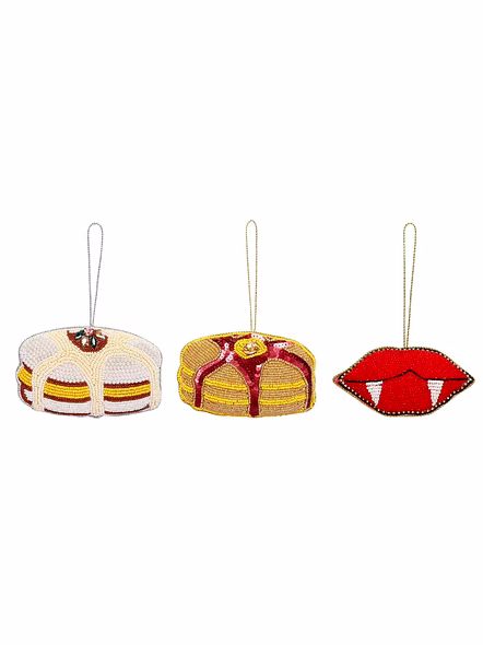 Brazeal Studio Handmade Christmas  Embroidered Decorations Ornament Customizable Velvet Satin Santa Socks Embroidered Beaded Giraffe Elephantent Customizable Velvet Satin Santa Socks Embroidered Beaded Giraffe Elephant-2