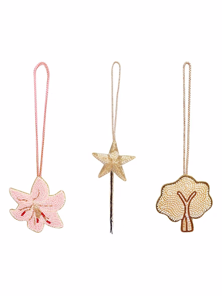 Brazeal Studio Handmade Christmas  Embroidered Decorations Ornament Customizable Velvet Satin Santa Socks Embroidered Beaded Giraffe Elephantent Customizable Velvet Satin Santa Socks Embroidered Beaded Giraffe Elephant