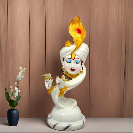 VIVARS HOME Lord Krishna with flute showpiece-12437498