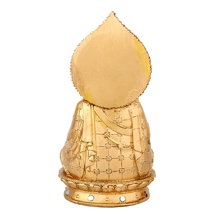 VIVARS HOME Buddha Polystone Blessing Statue Antique-4