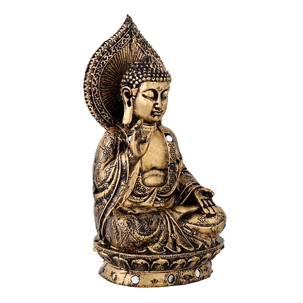 VIVARS HOME Buddha Polystone Blessing  Statue Antique-3
