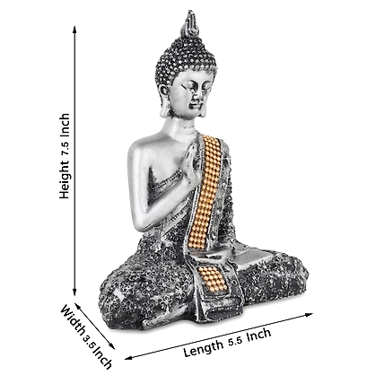 Buddha Polystone  Blessing Statue Antique Idol-1