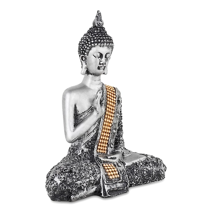 Buddha Polystone  Blessing Statue Antique Idol-3