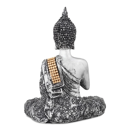 Buddha Polystone  Blessing Statue Antique Idol-4