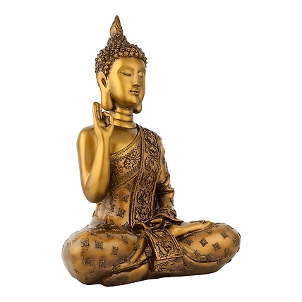 VIVARS Polyresin Eco Friendly Sitting Buddha Statue Showpiece-2