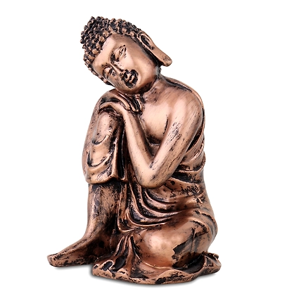 VIVARS Polyresin Eco Friendly Sitting Buddha Statue Showpiece-3