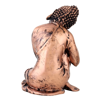 VIVARS Polyresin Eco Friendly Sitting Buddha Statue Showpiece-4