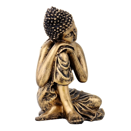 VIVARS Polyresin Eco Friendly Sitting Buddha Statue Showpiece-2