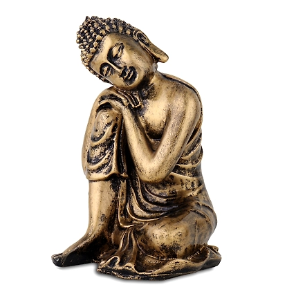 VIVARS Polyresin Eco Friendly Sitting Buddha Statue Showpiece-3