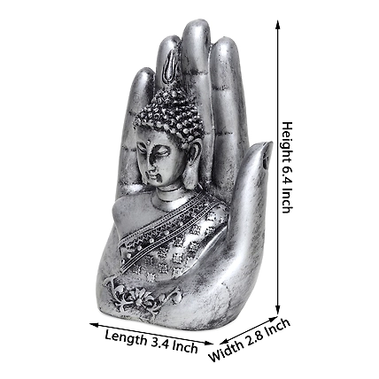 VIVARS HOME Resin Lord Buddha Statue - Decorative Buddha-1